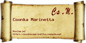 Csonka Marinetta névjegykártya